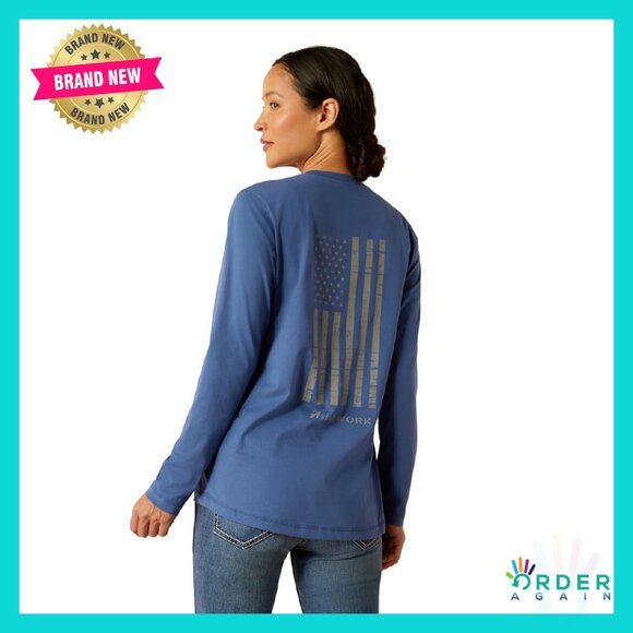 Tops - Reflective Flag Graphic Tee Workwear Essential Performance Fabric